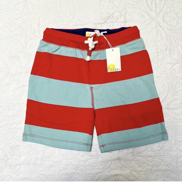 NWT Mini Boden Pull On Striped Shorts Size 8 - Picture 2 of 4